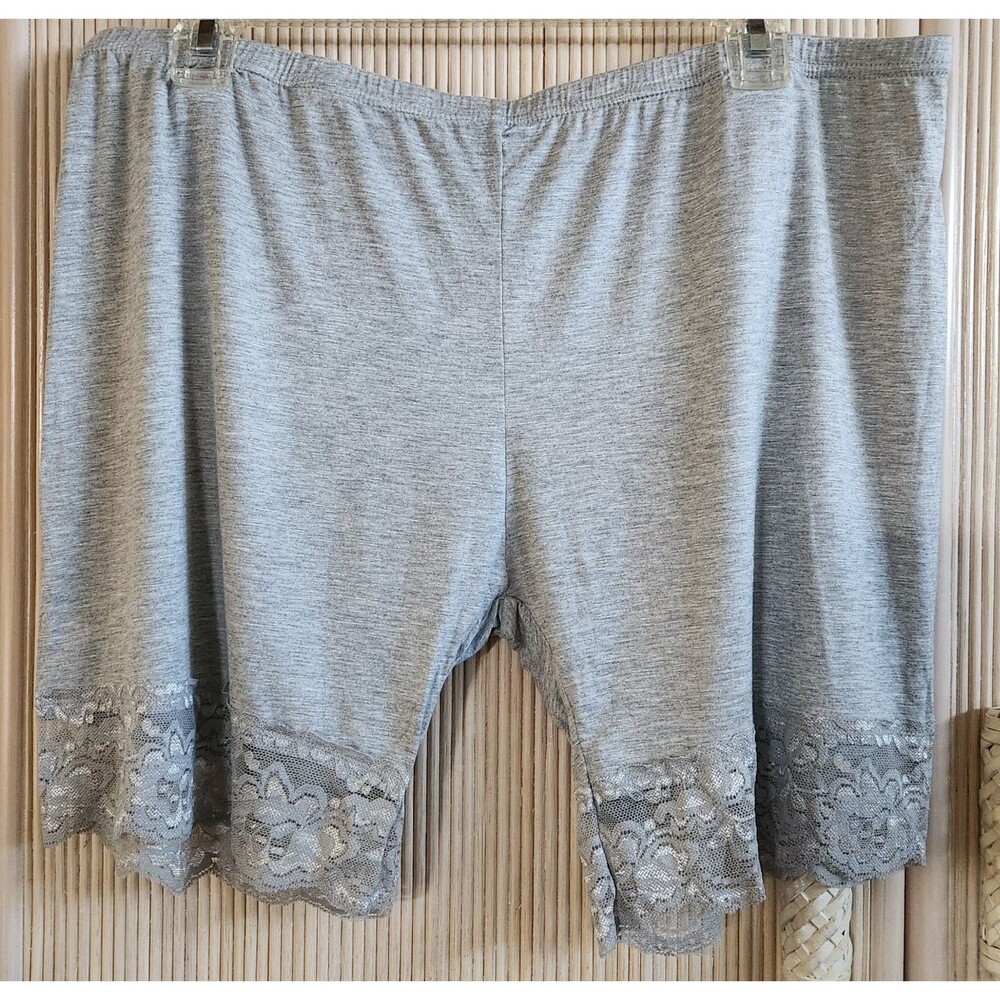 Mancyfit Women's Slip Shorts Size XXL Gray Mid-Thigh Legging Undershorts